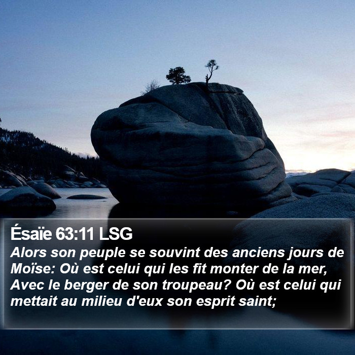 Ésaïe 63:11 LSG Bible Study