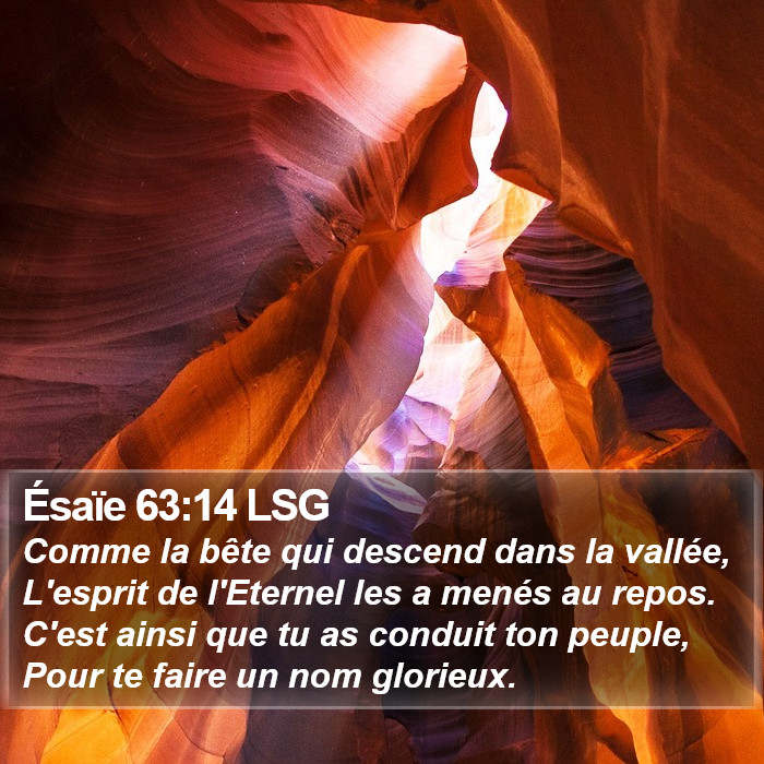 Ésaïe 63:14 LSG Bible Study