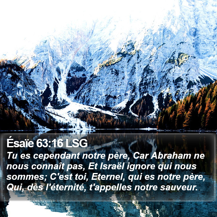 Ésaïe 63:16 LSG Bible Study