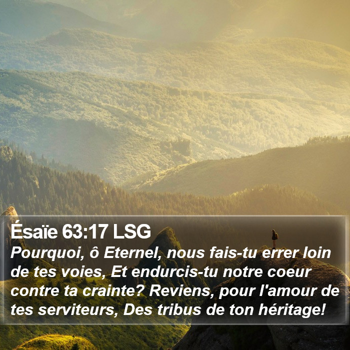 Ésaïe 63:17 LSG Bible Study