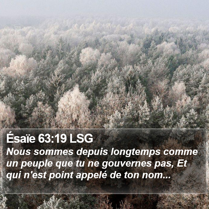 Ésaïe 63:19 LSG Bible Study