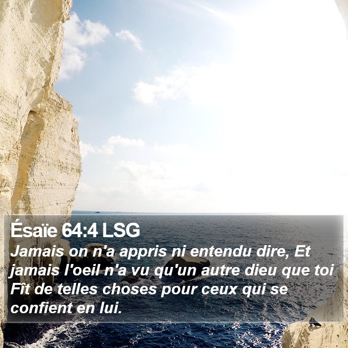 Ésaïe 64:4 LSG Bible Study