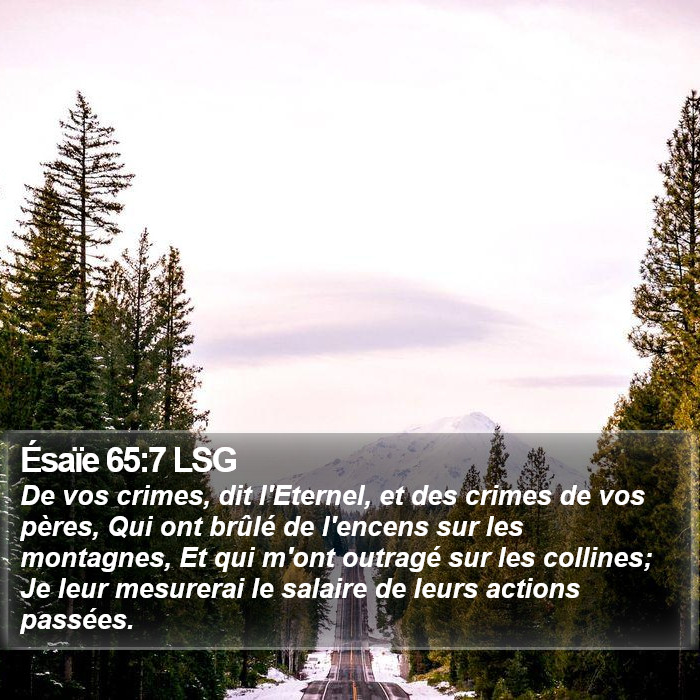 Ésaïe 65:7 LSG Bible Study