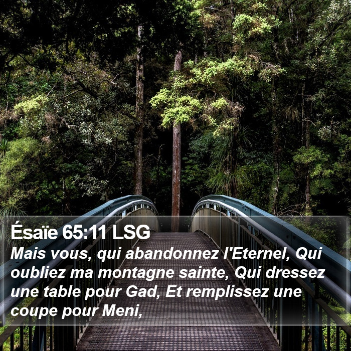 Ésaïe 65:11 LSG Bible Study