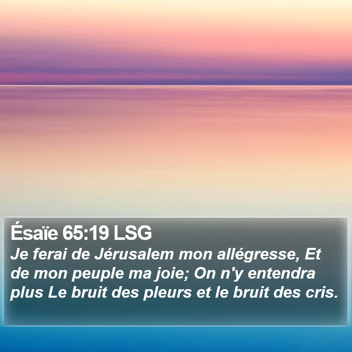 Ésaïe 65:19 LSG Bible Study