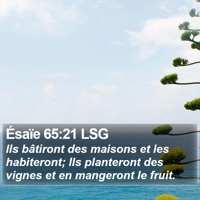 Ésaïe 65:21 LSG Bible Study