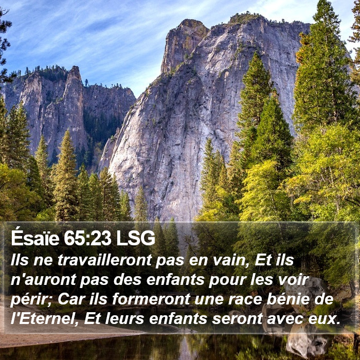 Ésaïe 65:23 LSG Bible Study