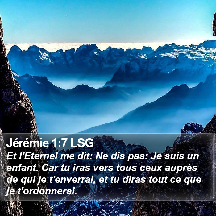 Jérémie 1:7 LSG Bible Study