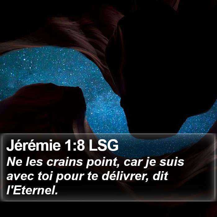 Jérémie 1:8 LSG Bible Study