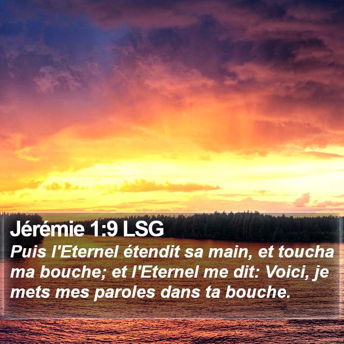 Jérémie 1:9 LSG Bible Study