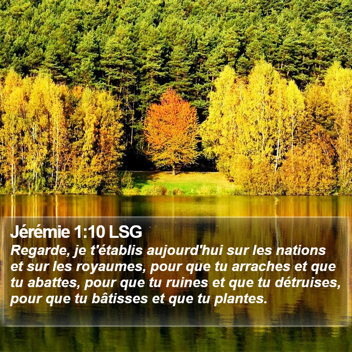 Jérémie 1:10 LSG Bible Study