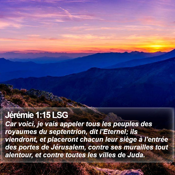 Jérémie 1:15 LSG Bible Study