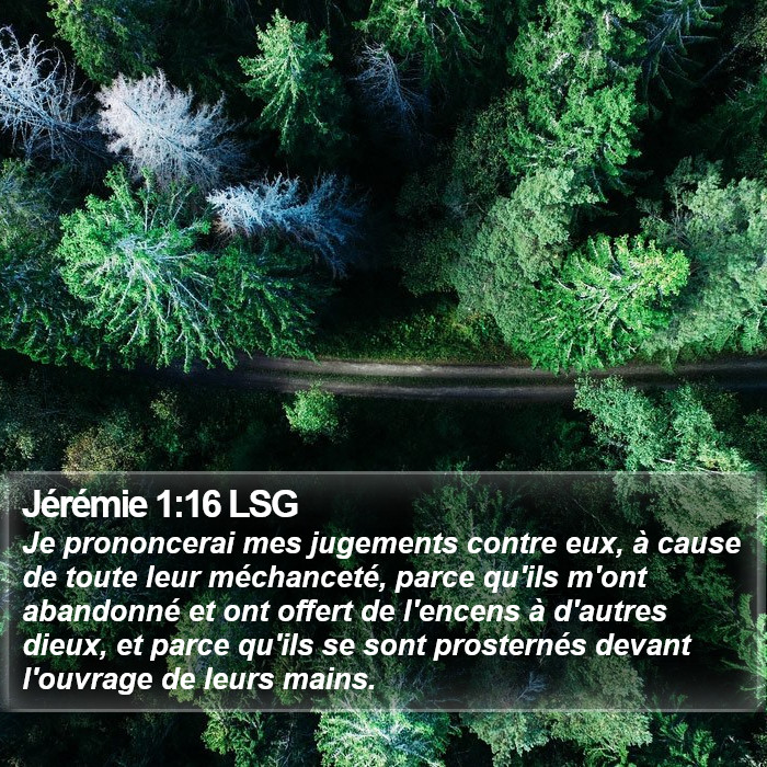 Jérémie 1:16 LSG Bible Study