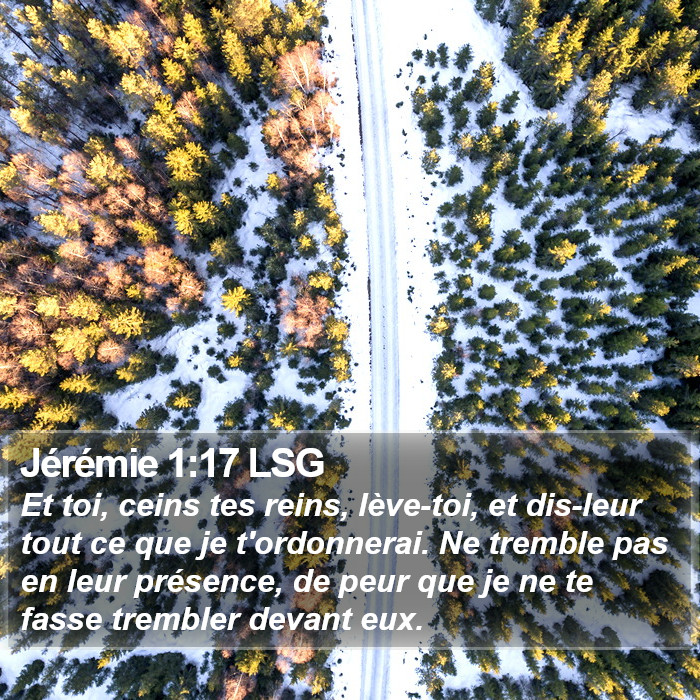 Jérémie 1:17 LSG Bible Study