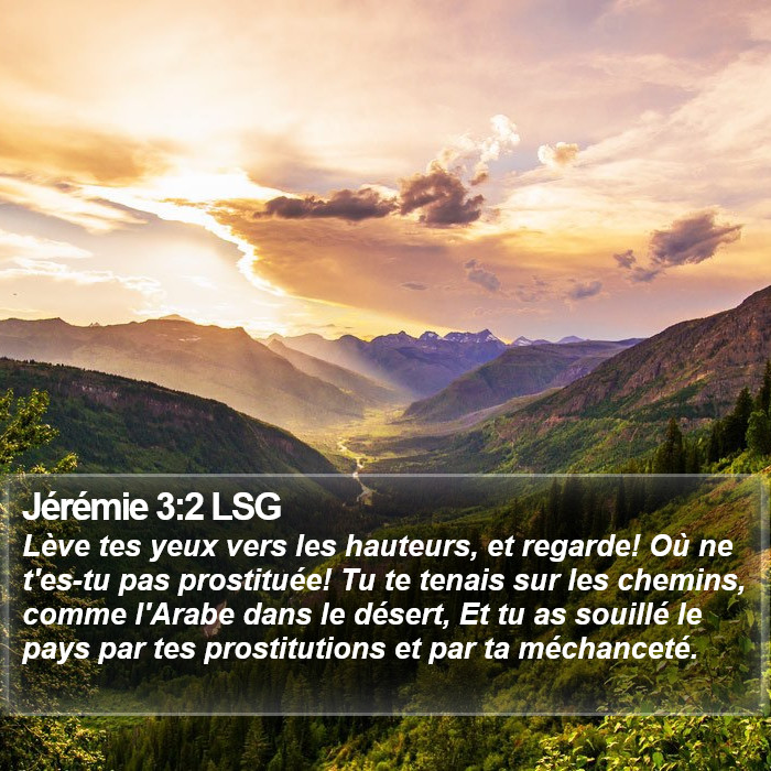 Jérémie 3:2 LSG Bible Study