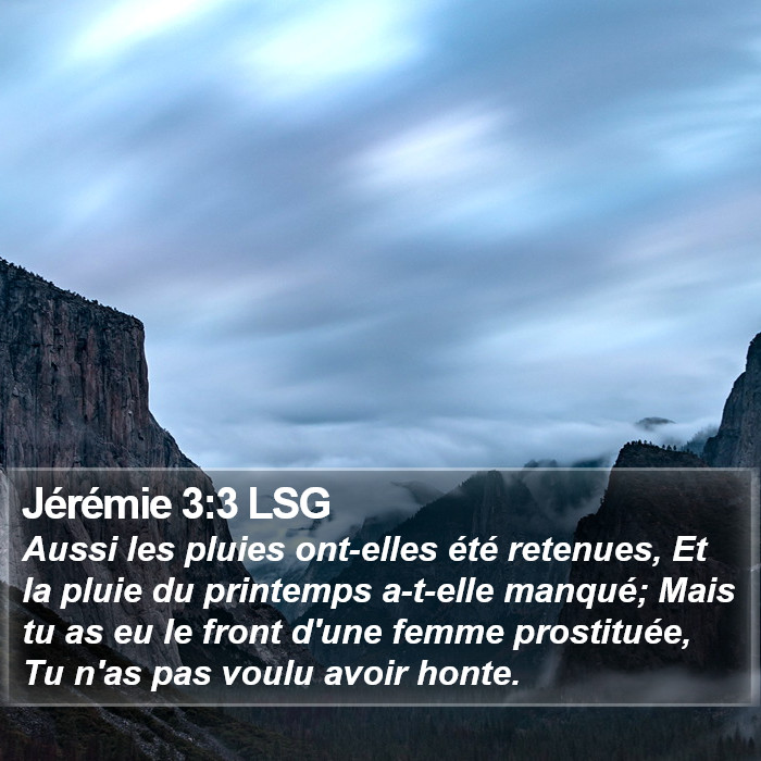 Jérémie 3:3 LSG Bible Study