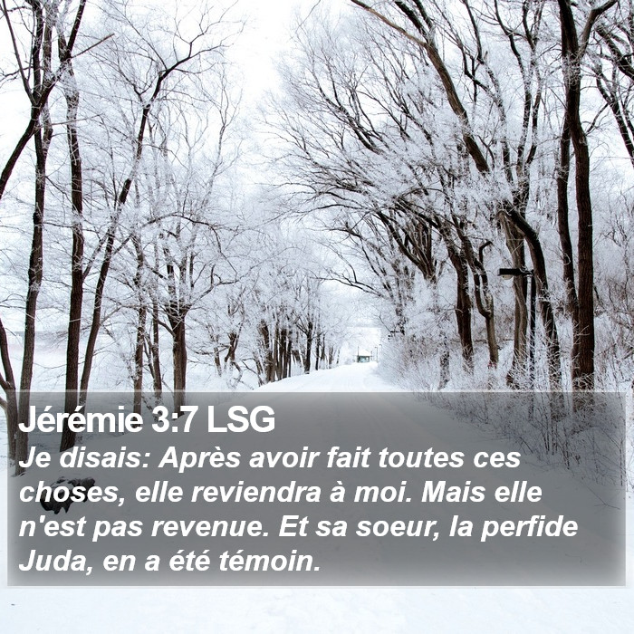 Jérémie 3:7 LSG Bible Study