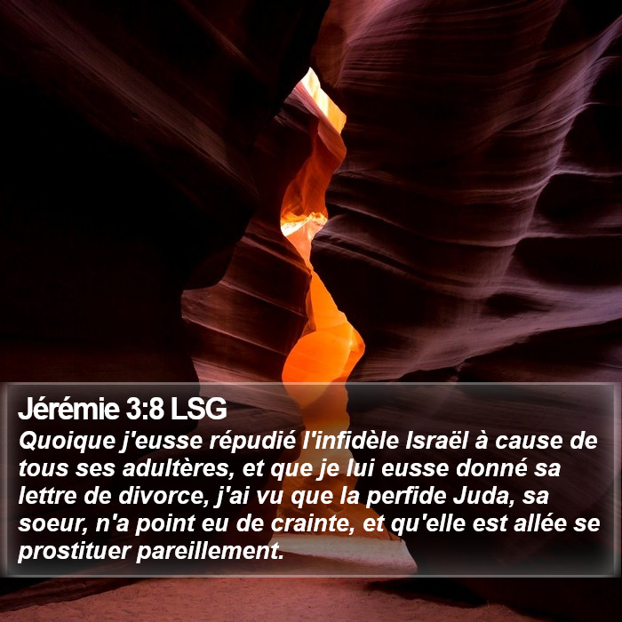 Jérémie 3:8 LSG Bible Study