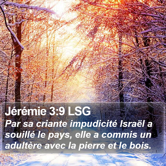 Jérémie 3:9 LSG Bible Study