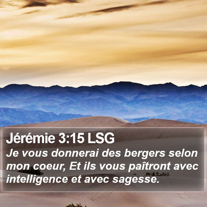 Jérémie 3:15 LSG Bible Study