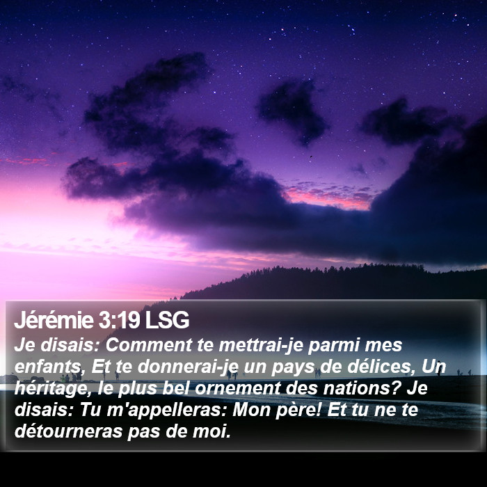 Jérémie 3:19 LSG Bible Study