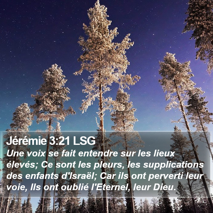 Jérémie 3:21 LSG Bible Study