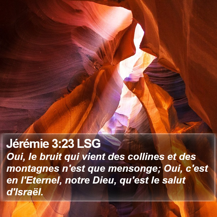 Jérémie 3:23 LSG Bible Study