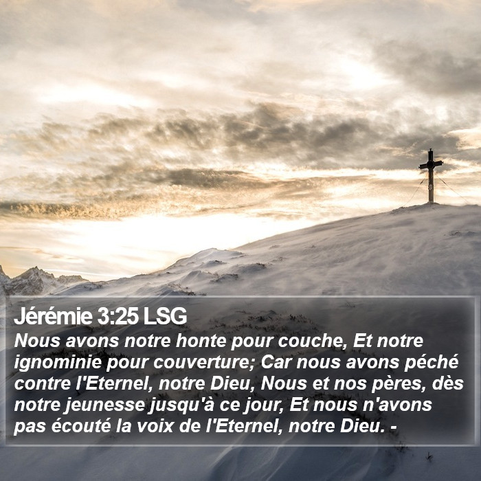 Jérémie 3:25 LSG Bible Study