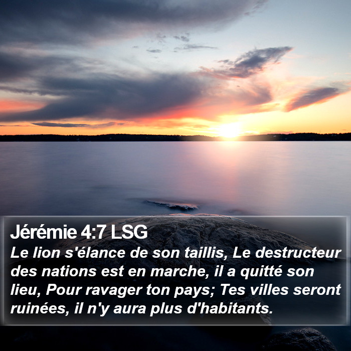 Jérémie 4:7 LSG Bible Study