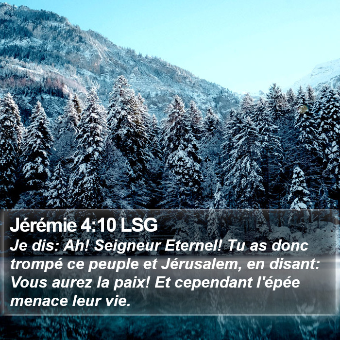 Jérémie 4:10 LSG Bible Study