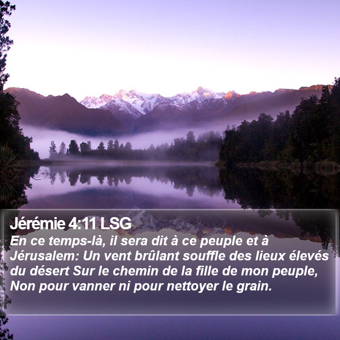 Jérémie 4:11 LSG Bible Study
