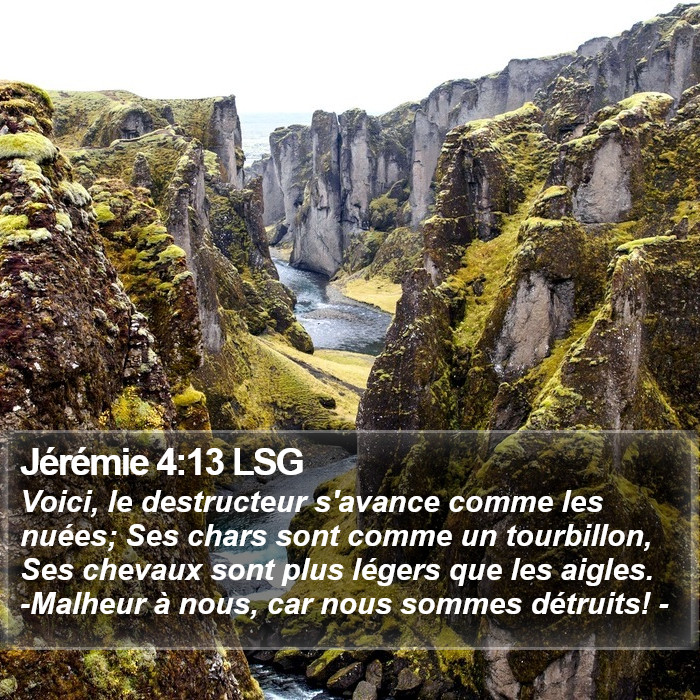 Jérémie 4:13 LSG Bible Study
