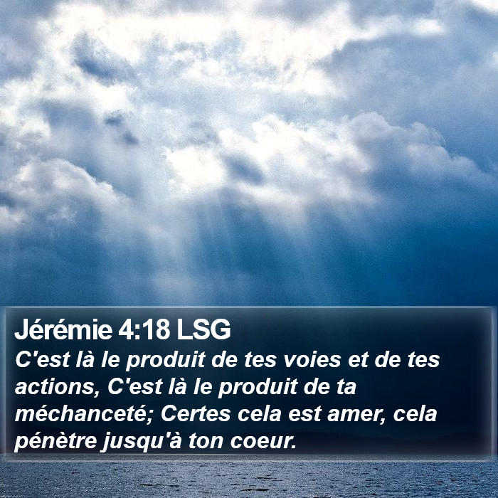 Jérémie 4:18 LSG Bible Study
