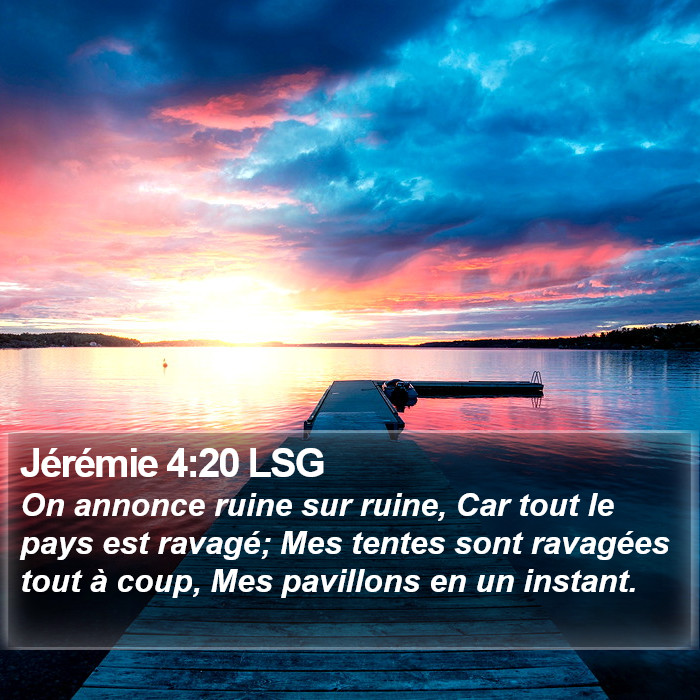 Jérémie 4:20 LSG Bible Study