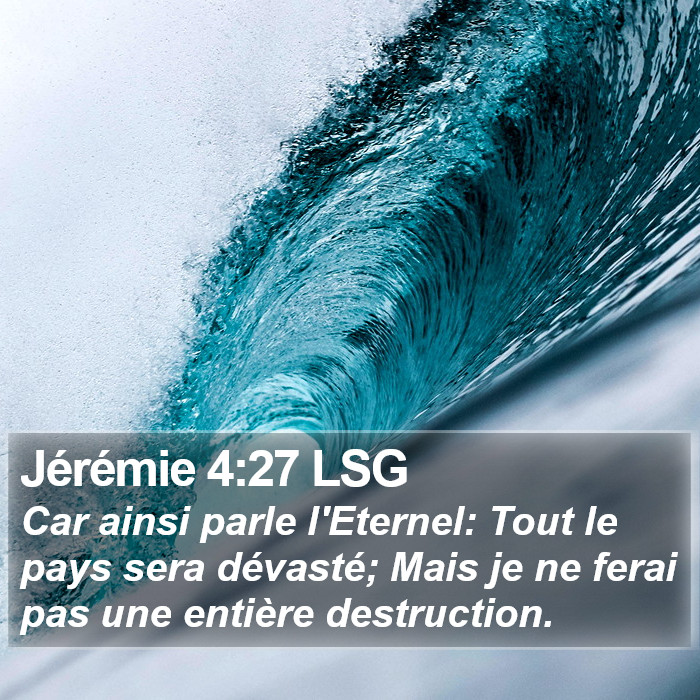 Jérémie 4:27 LSG Bible Study