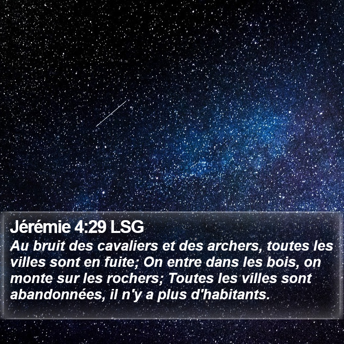 Jérémie 4:29 LSG Bible Study