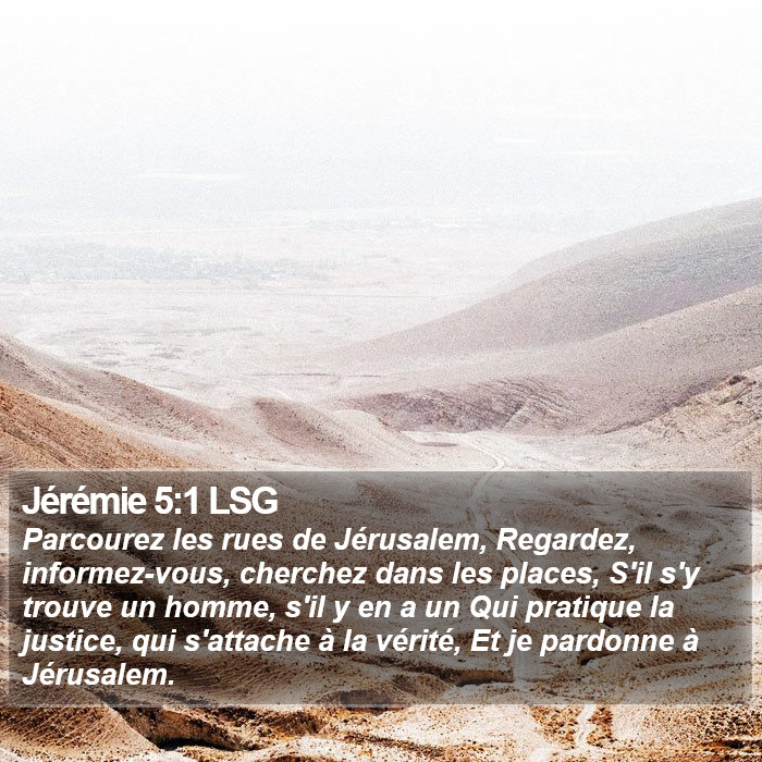 Jérémie 5:1 LSG Bible Study