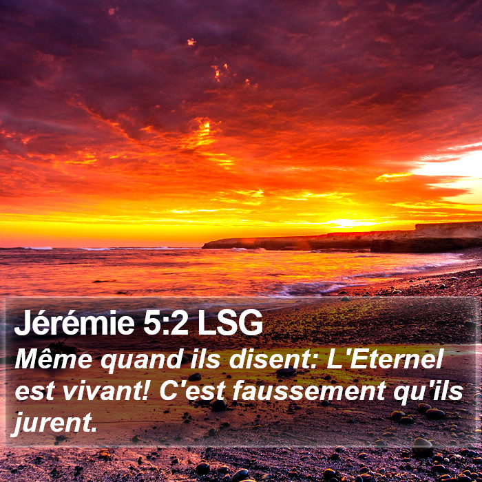Jérémie 5:2 LSG Bible Study