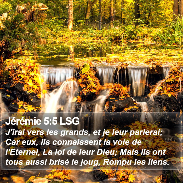 Jérémie 5:5 LSG Bible Study