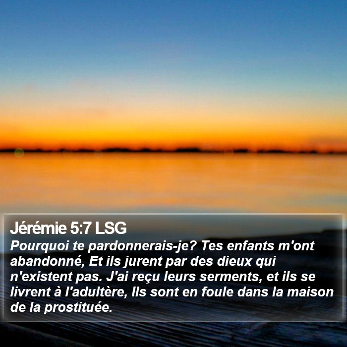 Jérémie 5:7 LSG Bible Study