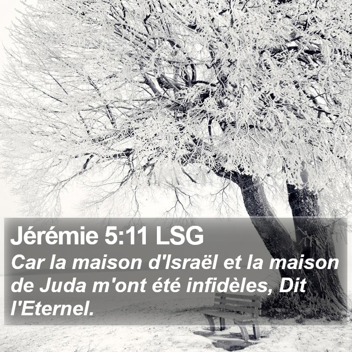 Jérémie 5:11 LSG Bible Study