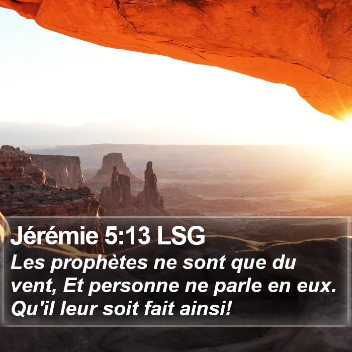 Jérémie 5:13 LSG Bible Study