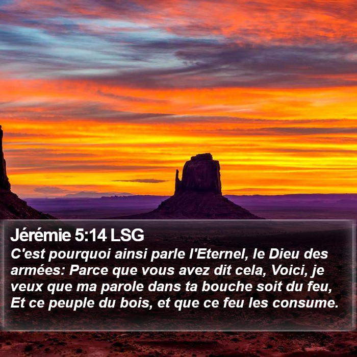 Jérémie 5:14 LSG Bible Study