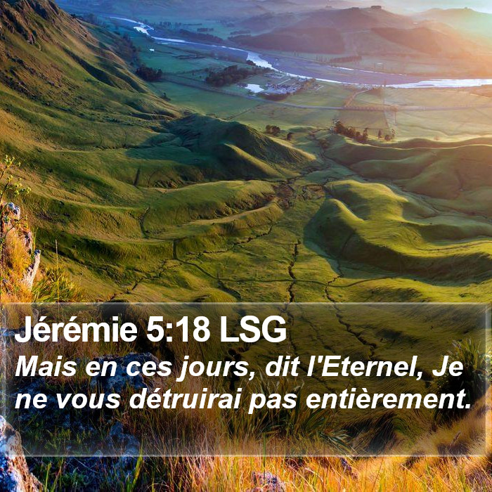 Jérémie 5:18 LSG Bible Study