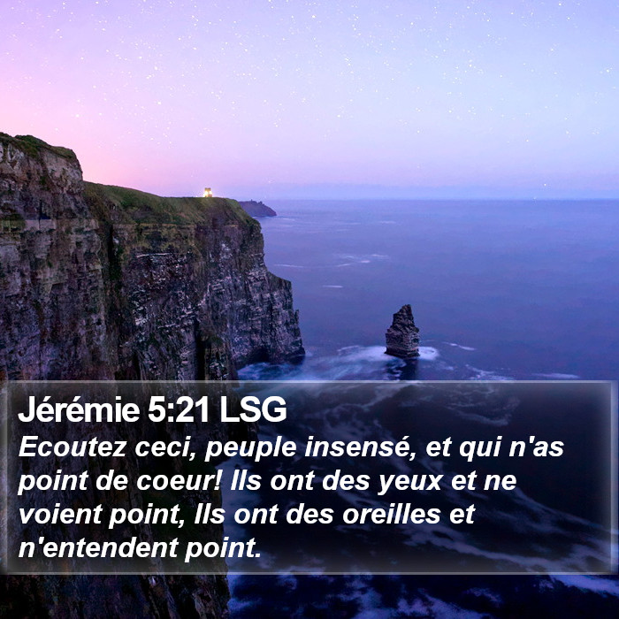 Jérémie 5:21 LSG Bible Study