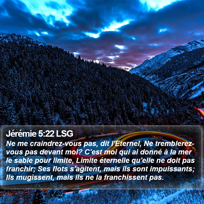 Jérémie 5:22 LSG Bible Study