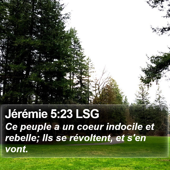 Jérémie 5:23 LSG Bible Study