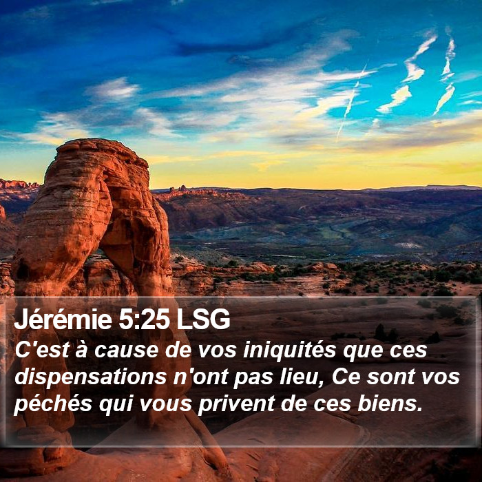 Jérémie 5:25 LSG Bible Study