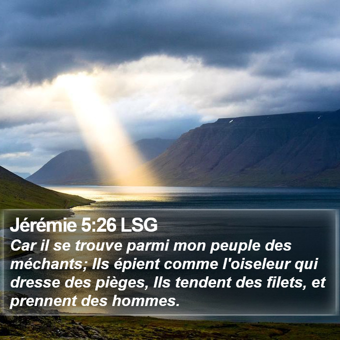 Jérémie 5:26 LSG Bible Study