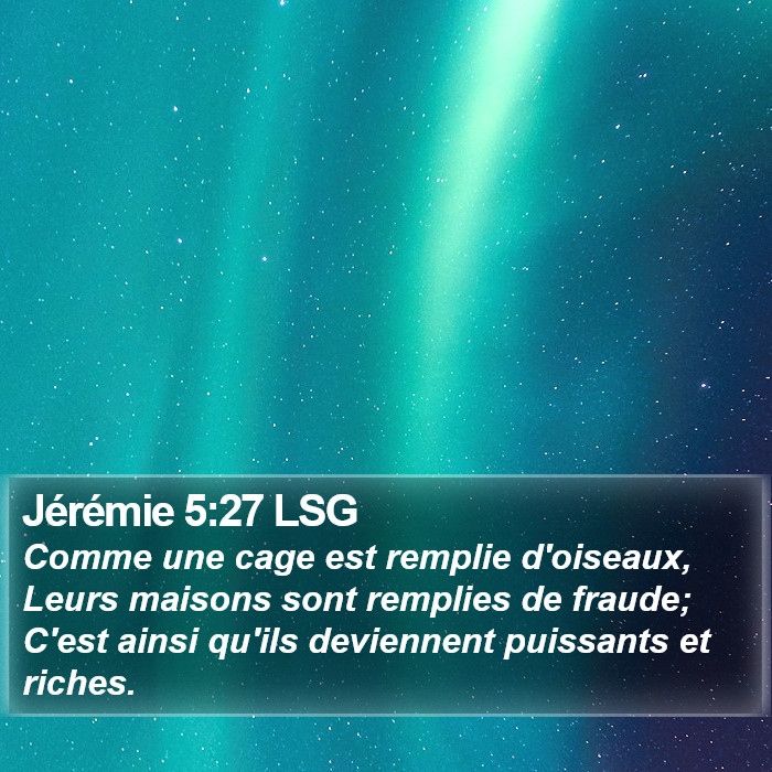 Jérémie 5:27 LSG Bible Study
